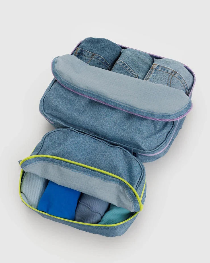 Packing Cube Set Large Digital Denim