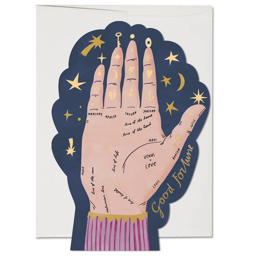 Good Fortune Palm Card Red Cap