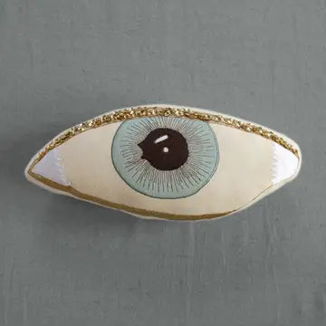 Evil Eye Pillow- Handmade, Cotton-Filled Cushion