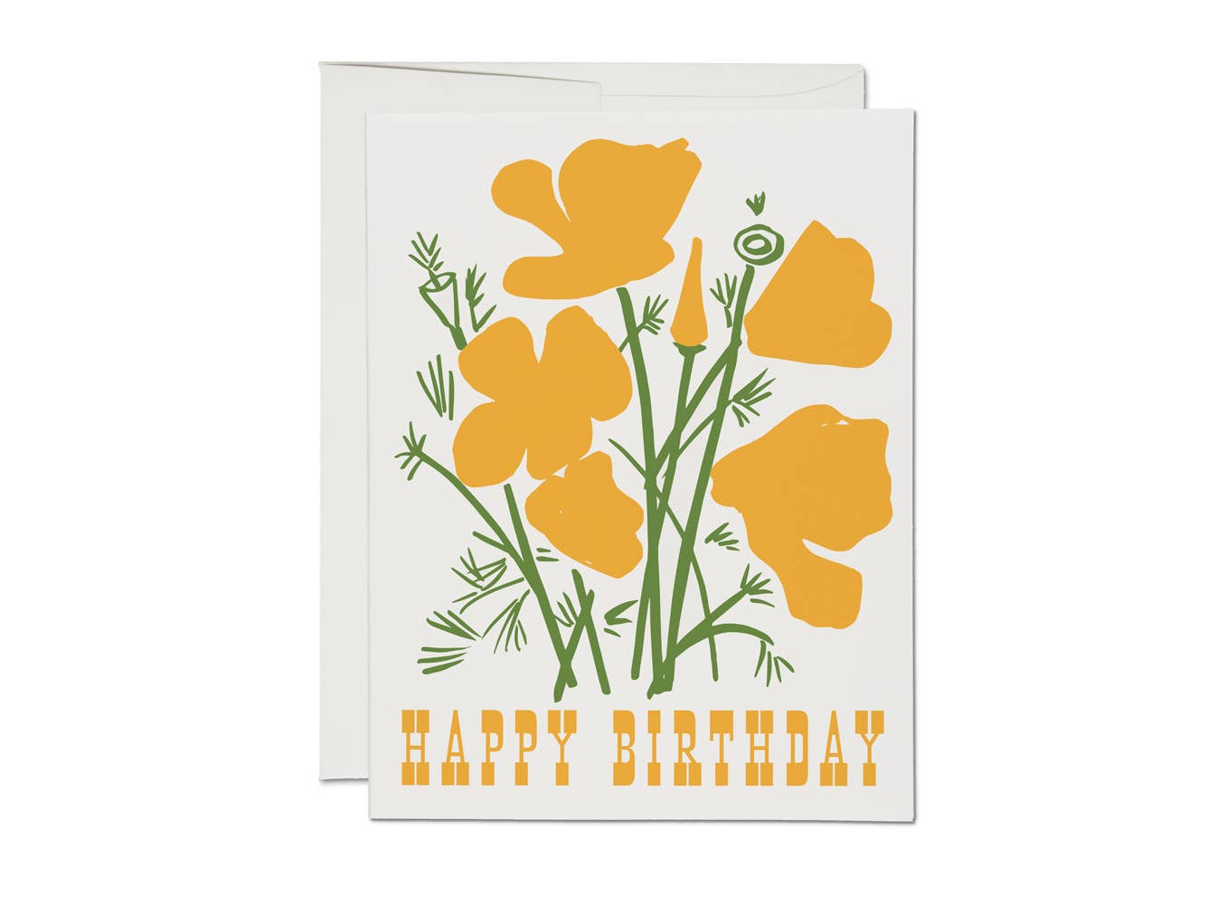 Happy Birthday Poppy card Red Cap