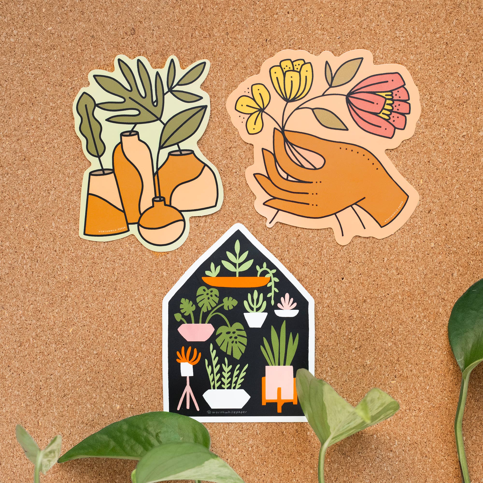 Vases and Leaves