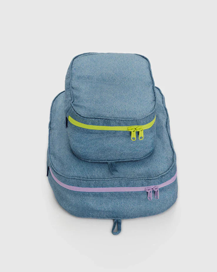 Packing Cube Set Large Digital Denim