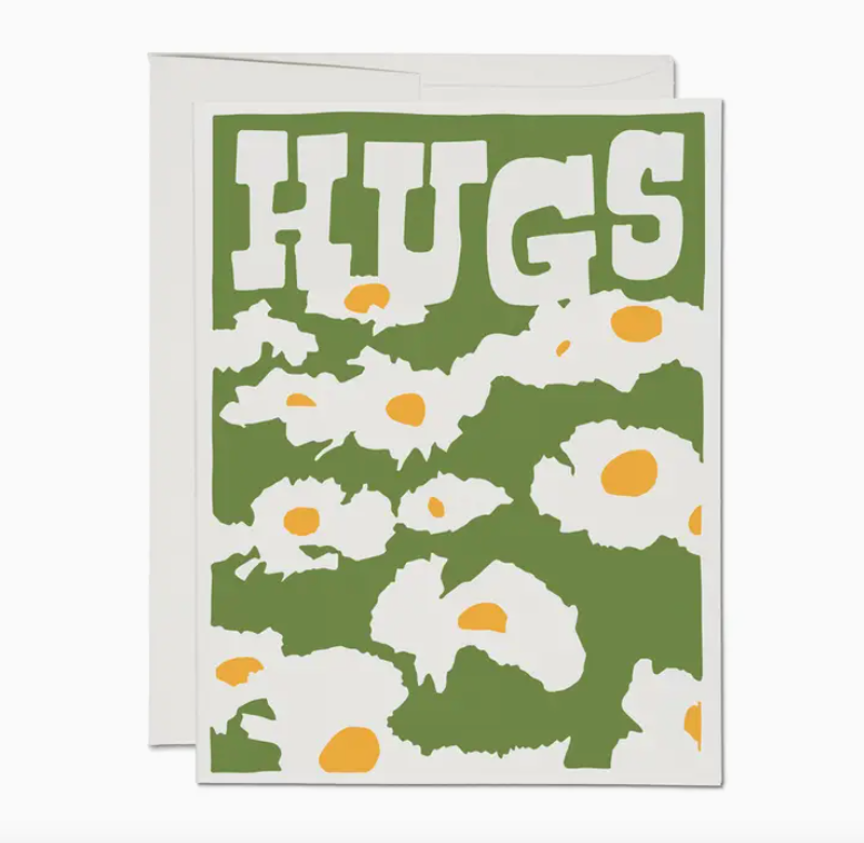 Hugs poppy card Red Cap