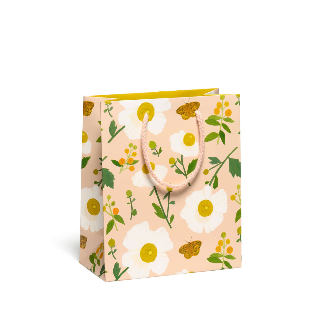 White Poppies gift bag Red Cap