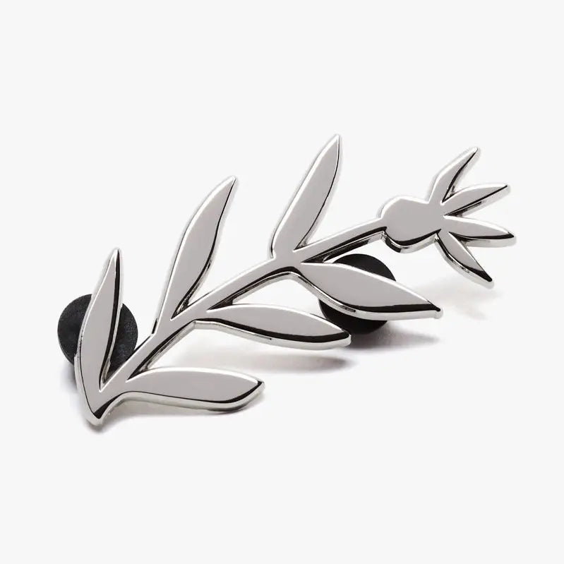 Silver Metal Thistle Herb Flower Pin