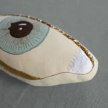Evil Eye Pillow- Handmade, Cotton-Filled Cushion